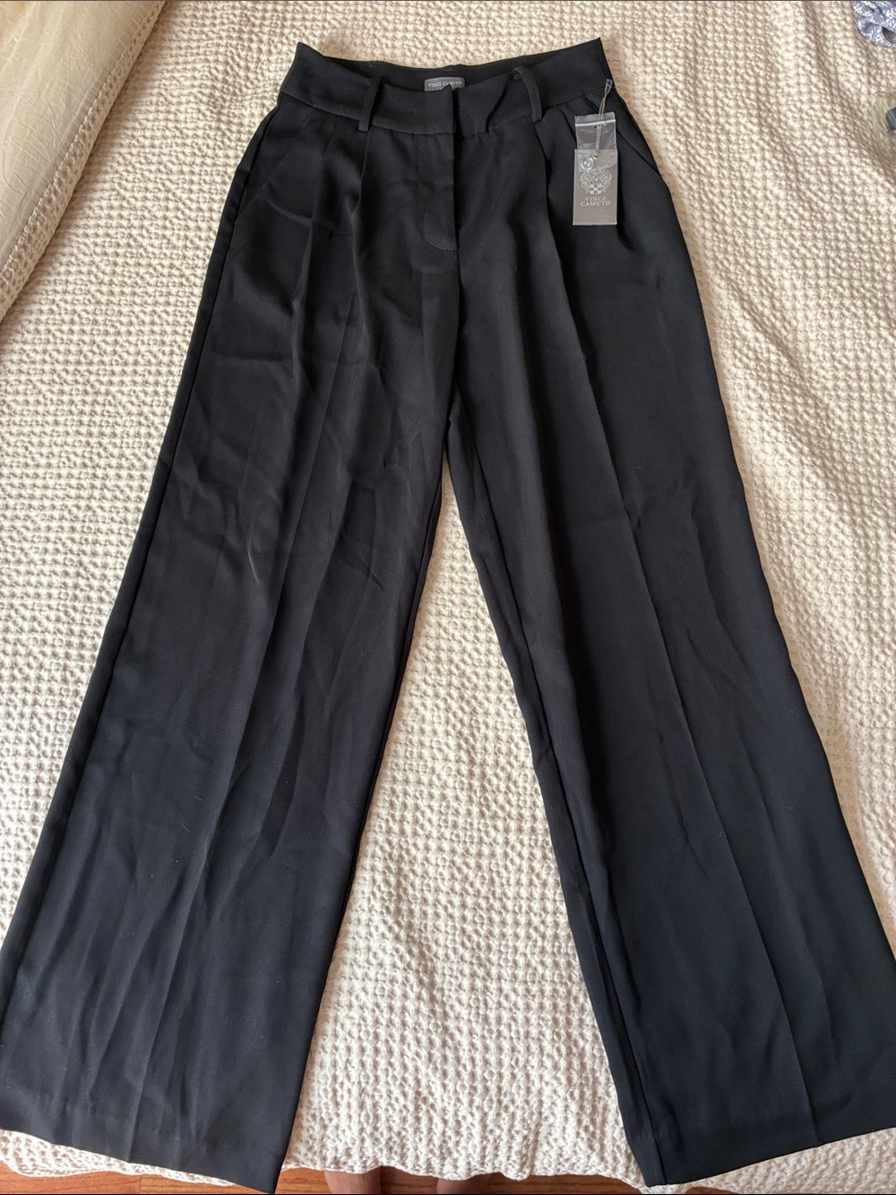 NWT Vince Camuto Black Wide Leg Trousers Size 0